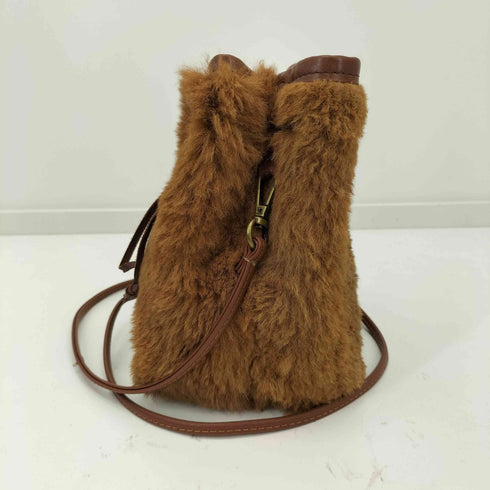 アグ UGG リアルファー 巾着ショルダーバッグ レディース