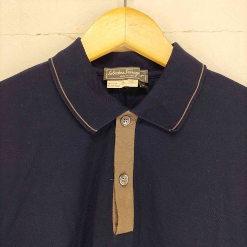 サルヴァトーレフェラガモ Salvatore Ferragamo 袖刺繍S/S ポロシャツ メンズ JPN:XL