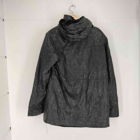 フェイクレザーフーデッドコート レディース JPN:XL