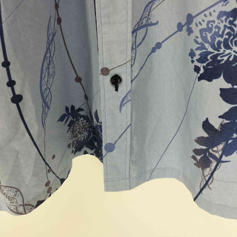 MAJUN LEAF GREEN フラワー柄 ボタンダウン S/S シャツ メンズ JPN:M