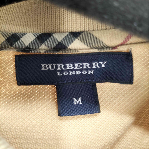 バーバリーロンドン BURBERRY LONDON ワンポイントポロシャツ ホース刺繍 ノバチェック切替 メンズ import:M