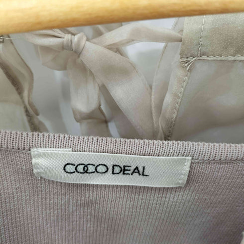 ココディール COCO DEAL オーガンジーシャツ ニットタンクトップセット レディース JPN:2