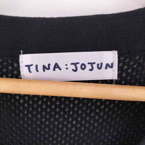 ティーナジョジュン TINA:JOJUN ユニセックス ベスト Vネック メッシュニットベスト メンズ JPN:M