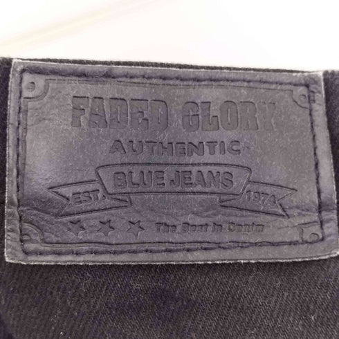 FADED GLORY DENIM ブラック デニム テーパード パンツ レディース