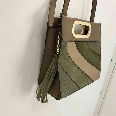 カカトゥ kakatoo 2WAY レザー パッチワークデザイン ショルダーバッグ レディース