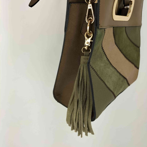 カカトゥ kakatoo 2WAY レザー パッチワークデザイン ショルダーバッグ レディース