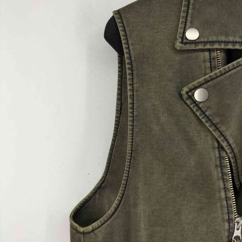 メゾンスペシャル MAISON SPECIAL Vegan Leather Riders Gilet レディース FREE