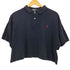 ポロバイラルフローレン Polo by RALPH LAUREN リメイク 短丈 クロップド コットン S/S ポロシャツ レディース import:L