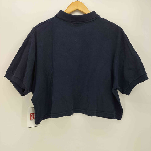 ポロバイラルフローレン Polo by RALPH LAUREN リメイク 短丈 クロップド コットン S/S ポロシャツ レディース import:L