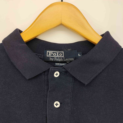 ポロバイラルフローレン Polo by RALPH LAUREN リメイク 短丈 クロップド コットン S/S ポロシャツ レディース import:L