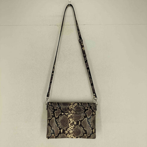 ジャンニキャリーニ GIANNI CHIARINI パイソン型押しショルダーバッグ レディース