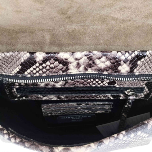 ジャンニキャリーニ GIANNI CHIARINI パイソン型押しショルダーバッグ レディース