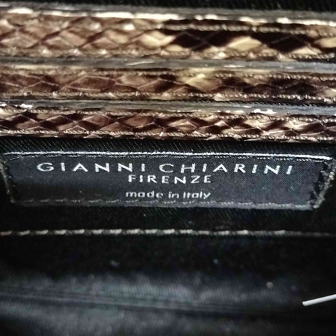 ジャンニキャリーニ GIANNI CHIARINI パイソン型押しショルダーバッグ レディース