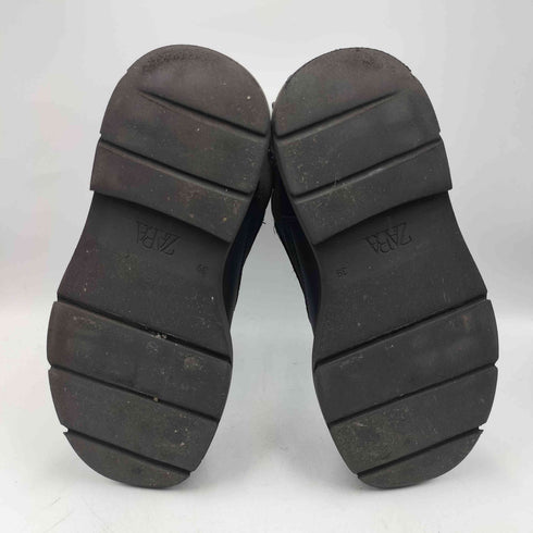 ザラ ZARA RUBBERISED CHUNKY ANKLE BOOTS フェイクレザー サイドゴアブーツ メンズ EUR:39