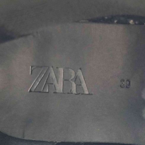 ザラ ZARA RUBBERISED CHUNKY ANKLE BOOTS フェイクレザー サイドゴアブーツ メンズ EUR:39