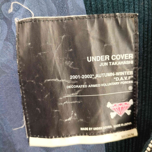 アンダーカバー UNDERCOVER 00s 01AW DAVF期 裏地フラワーキュプラ コーデュロイミリタリージャケット 裏原 メンズ JPN:M