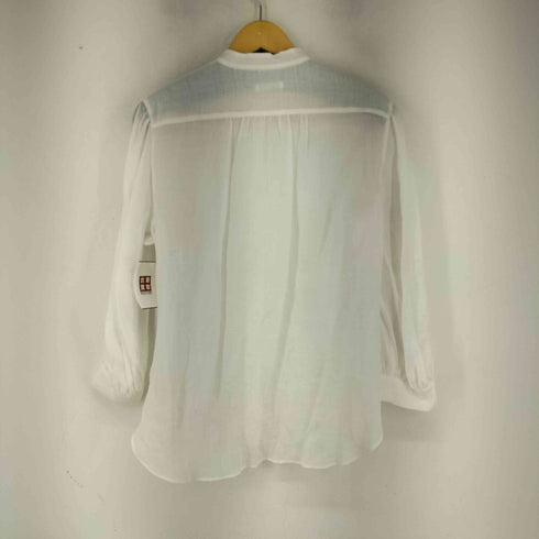 アルアバイル allureville バンドカラー シアーシャツ レディース