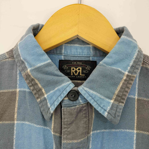 ダブルアールエルラルフローレン RRL RALPH LAUREN Plaid Cotton Workshirt プラッド コットン ワークシャツ メンズ import:M