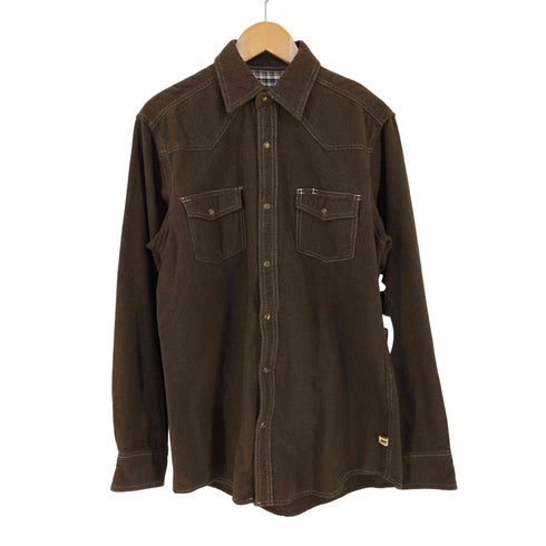 DAKOTA GRIZZLY 90-00s フェイクウール コットンウエスタンシャツ メンズ import:M