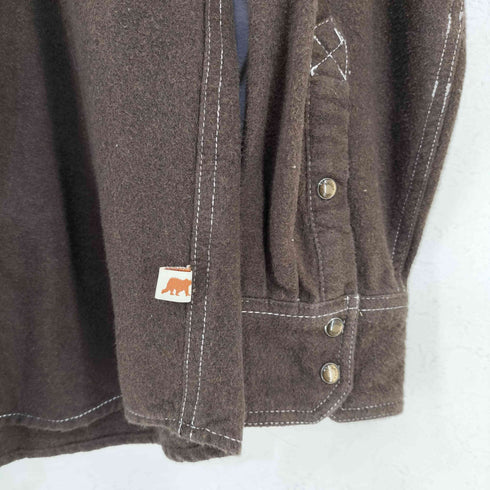 DAKOTA GRIZZLY 90-00s フェイクウール コットンウエスタンシャツ メンズ import:M
