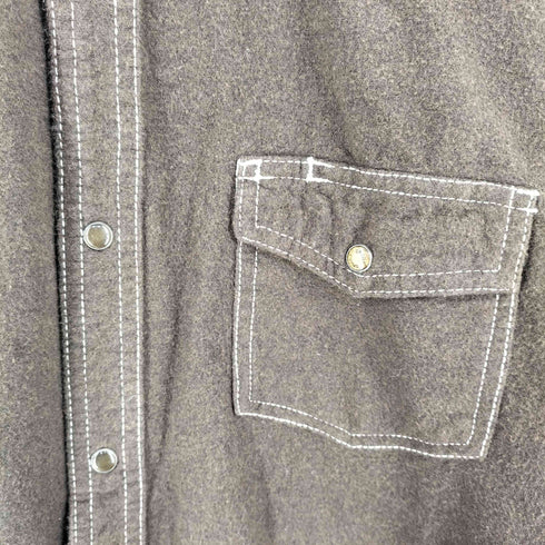 DAKOTA GRIZZLY 90-00s フェイクウール コットンウエスタンシャツ メンズ import:M