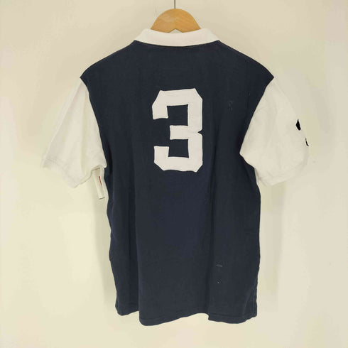 ポロバイラルフローレン Polo by RALPH LAUREN CUSTUM FIT ビッグポニー ユニオンジャック 刺繍 ナンバーパッチ S/S ポロ シャツ メンズ import:M