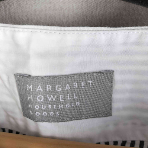 マーガレットハウエル MARGARET HOWELL ストライプ柄 ヘンリーネック ノースリーブ シャツブラウス レディース FREE