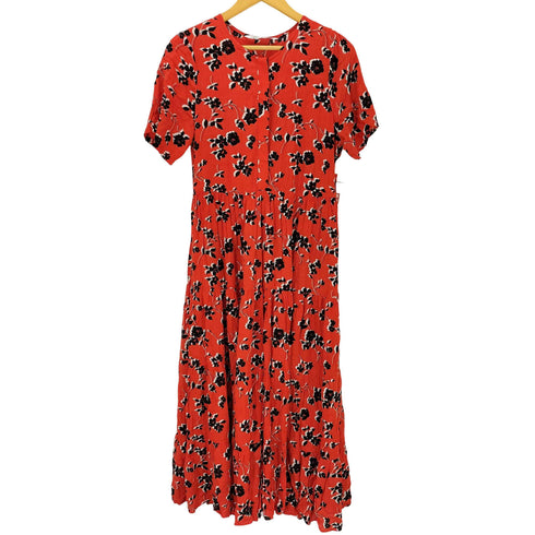 ザラ ZARA フラワーロングワンピース レディース import:L