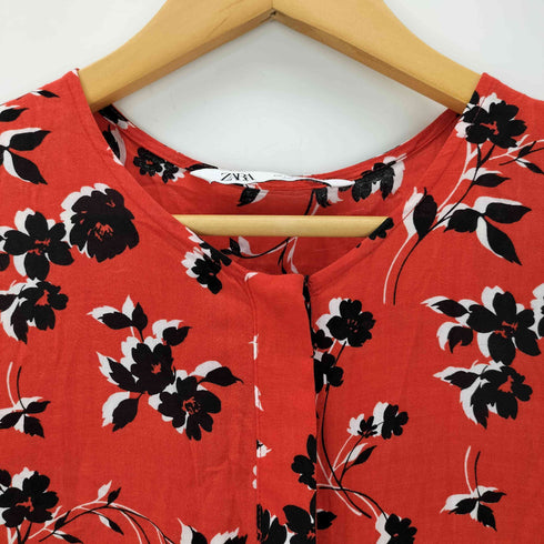 ザラ ZARA フラワーロングワンピース レディース import:L
