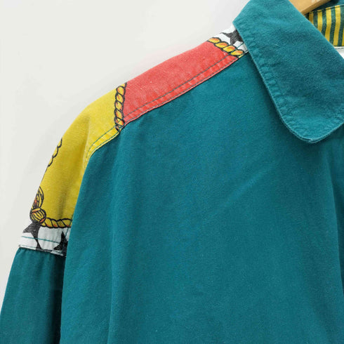 MAJOR DAMAGE L/S 総柄切替ワークシャツ メンズ JPN:4