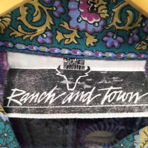 RANCH AND TOWN USA製 総柄ウエスタンシャツ レディース JPN:XL