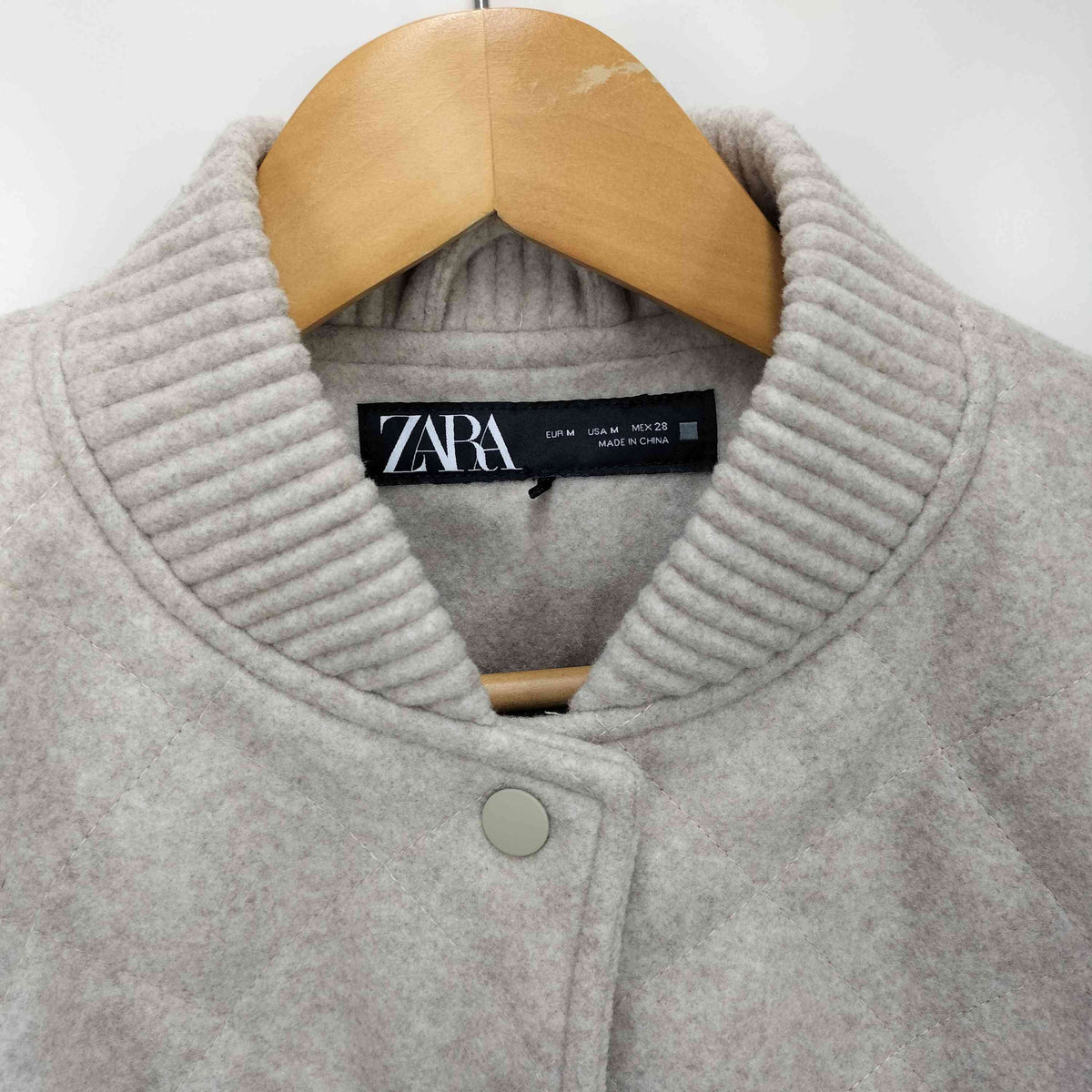 ザラ ZARA ソフトキルティングボンバージャケット レディース M 