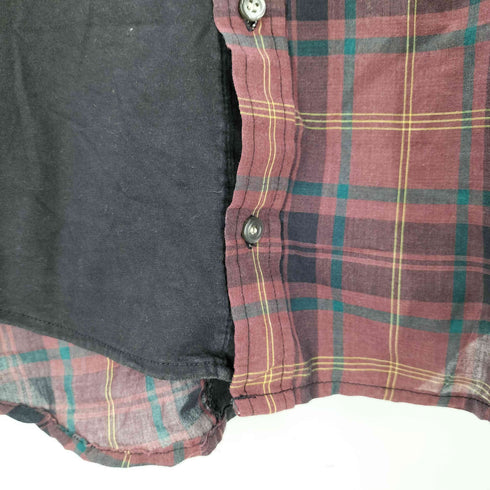 ノーティカ NAUTICA 90S 旧ロゴ 切替半袖チェックシャツ メンズ