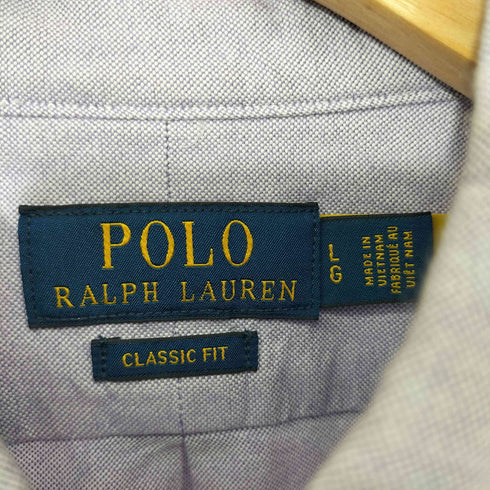ポロラルフローレン POLO RALPH LAUREN CLASSIC FIT ポニー刺繍 Oxford BD Shirts オックスフォードシャツ メンズ L