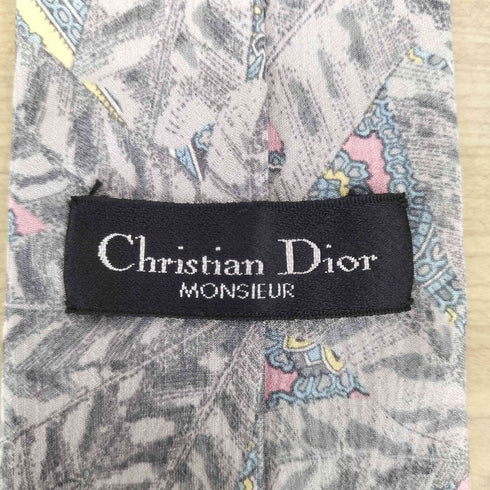 クリスチャンディオール Christian Dior ペイズリー柄シルクネクタイ メンズ