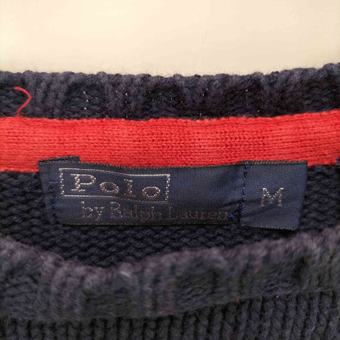 ポロバイラルフローレン Polo by RALPH LAUREN ポニー刺繍 L/Sコットンセーター メンズ import:M