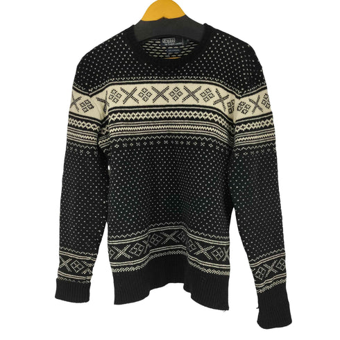 ポロバイラルフローレン Polo by RALPH LAUREN 90S ノルディック柄 LAMBSWOOL100 バーズアイニット メンズ import:M