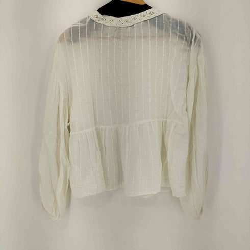 ザラ ZARA CROCHETED DOTTED MESH BLOUSE レディース JPN:S