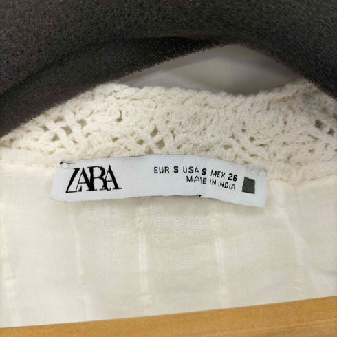 ザラ ZARA CROCHETED DOTTED MESH BLOUSE レディース JPN:S