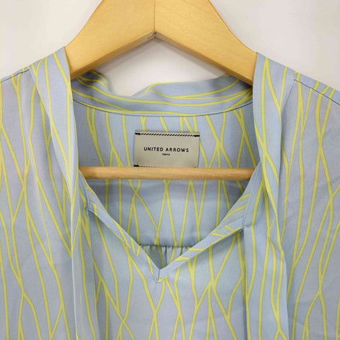 ユナイテッドアローズ UNITED ARROWS UBC ラインプリント ボウタイブラウス レディース FREE