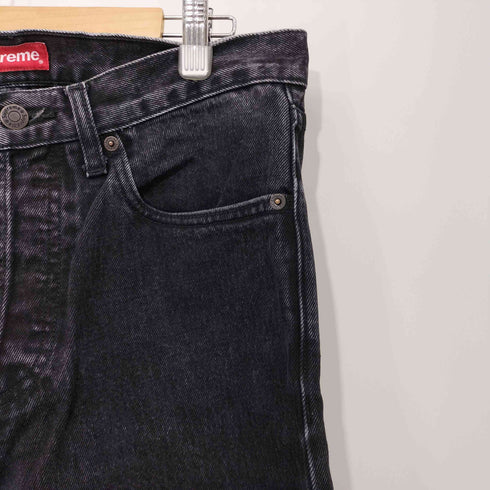 シュプリーム Supreme Stone Washed Black Slim Jeans. メンズ 30