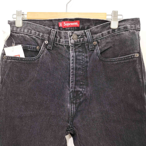 シュプリーム Supreme Stone Washed Black Slim Jeans. メンズ 30