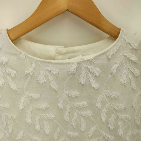 ビアズリー BEARDSLEY 葉柄刺繍ブラウス レディース 0