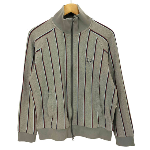 フレッドペリー FRED PERRY SPORTSWEAR レジメンタルストライプ ジップアップトラックジャケット メンズ import:L
