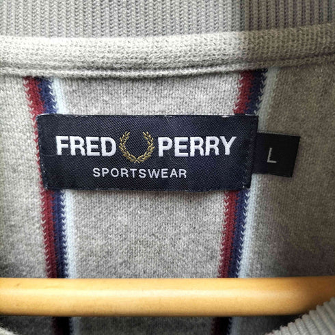 フレッドペリー FRED PERRY SPORTSWEAR レジメンタルストライプ ジップアップトラックジャケット メンズ import:L