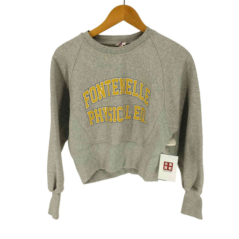 フリークスストア FREAKS STORE 21AW FONTENELLE PHYSICAL ED. カレッジプリント ラグランスリーブ クロップド スウェット レディース FREE