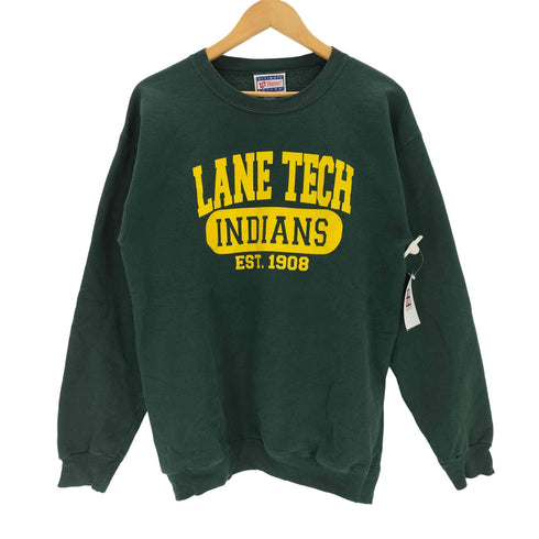 ヘインズ Hanes lane tech indians カレッジスウェット 三段 ラバープリント メンズ JPN:S