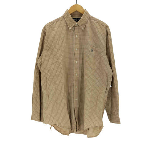 ラルフローレン RALPH LAUREN yarmouth ボタンダウンチェックシャツ メンズ 16 34/35