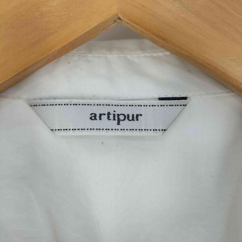 artipur ピンタックコットン ロングシャツ レディース