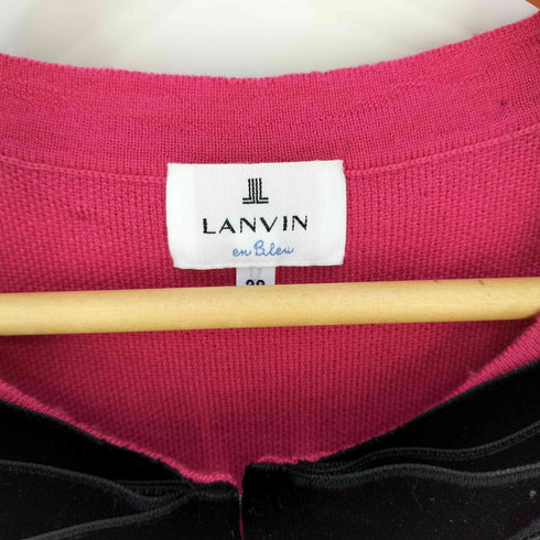 ランバンオンブルー LANVIN en Bleu リボンデザイン ニットカーディガン レディース 38